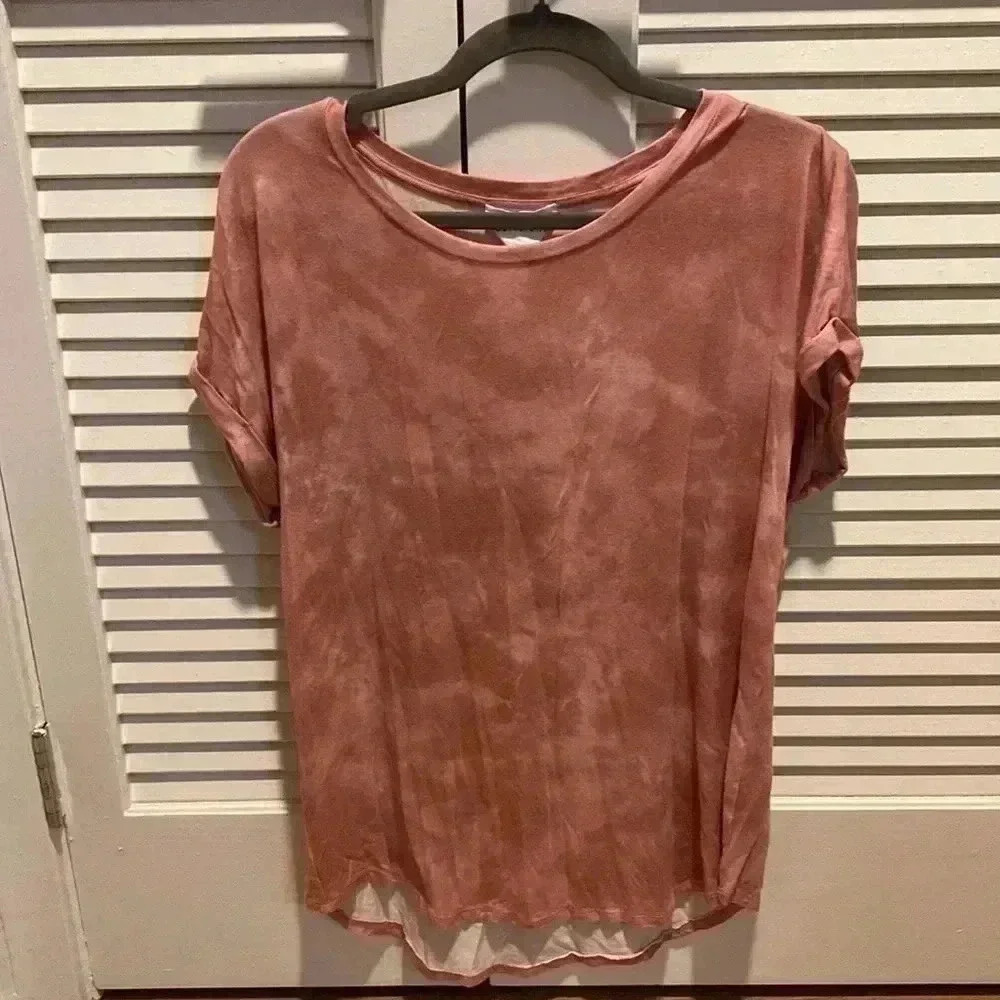 Pink Light Washed / Tie Dye Shirt